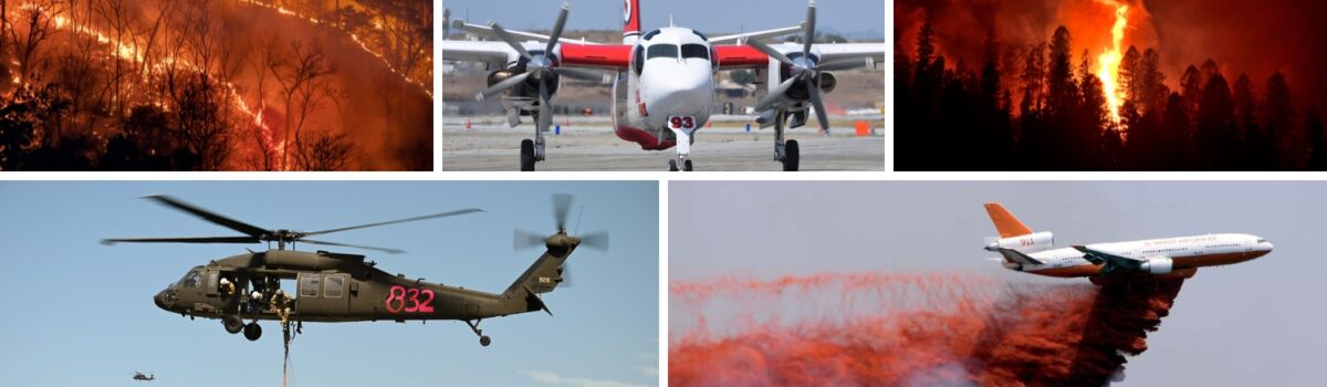 Das Flugzeug im Kampf gegen die Waldbrände in Südkalifornien